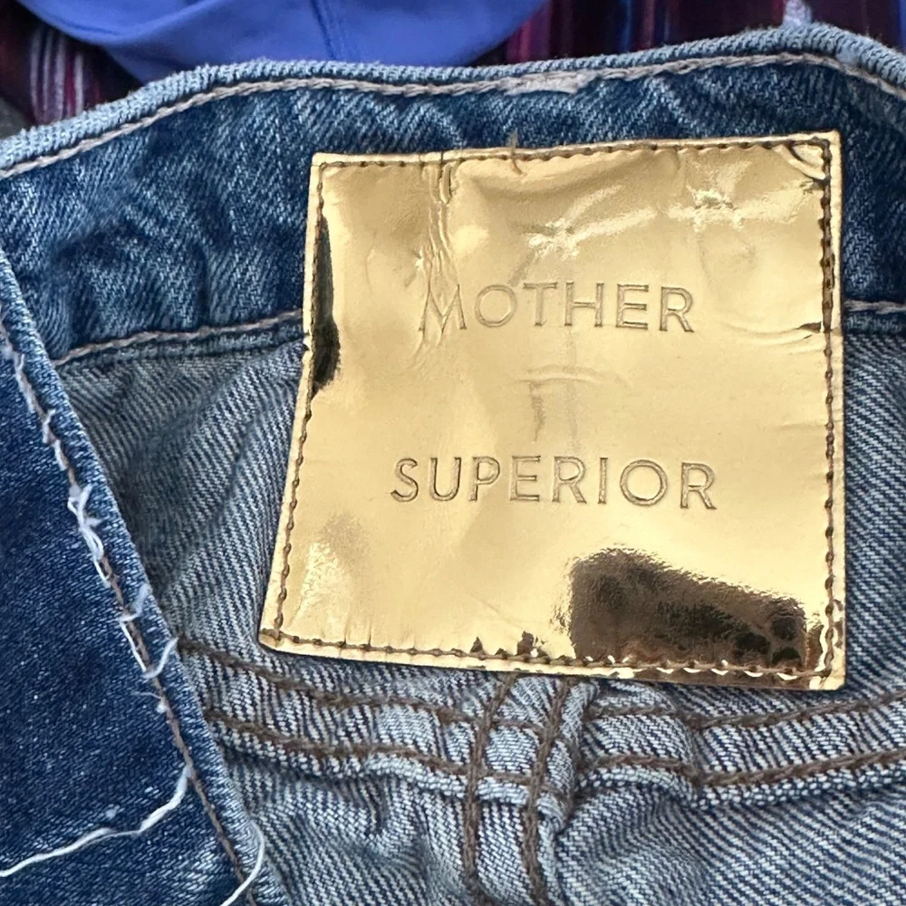 Mother Superior The Bookie Flood DILLIGAF Denim Size 28 Distressed Bootcut Mid - Picture 7 of 11